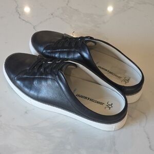 Johnston & Murphy Black Leather Loafer Sneakers